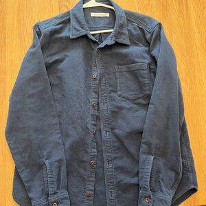 Outerknown Men's Blue Flannel Shirt Size L